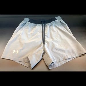 Under Armour Speedpocket Run Men's Medium Lined Shorts, Grey 5"